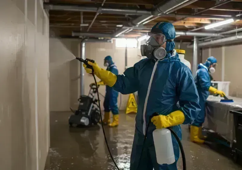 Basement Sanitization and Antimicrobial Treatment process in Clear Lake, WA